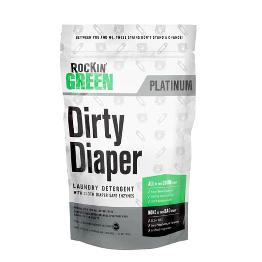 Rockin' Green diaper detergent bag. Also great for cleaning dog beds.